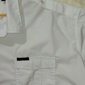 Big & Tall Mens Sean John White Casual Button Down Shirt 5XB